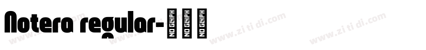 Notera regular字体转换